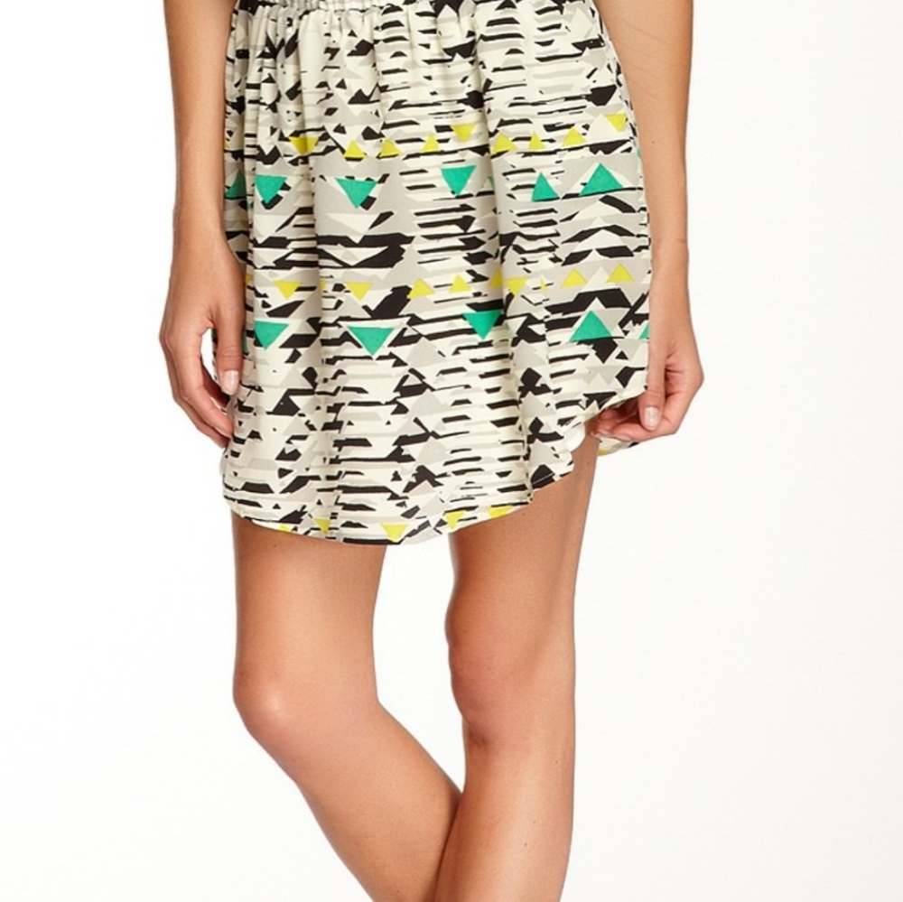 Rieley geometric skirt